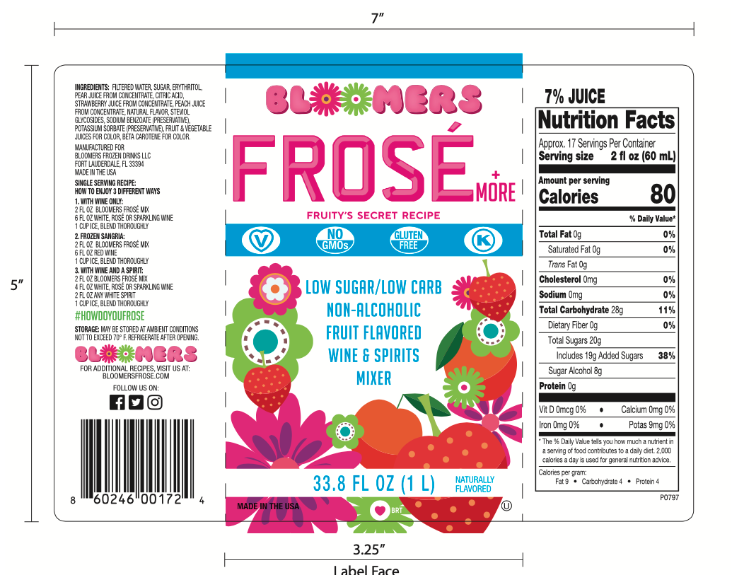 Bloomers Frose + More Low Sugar/Low Cal Label